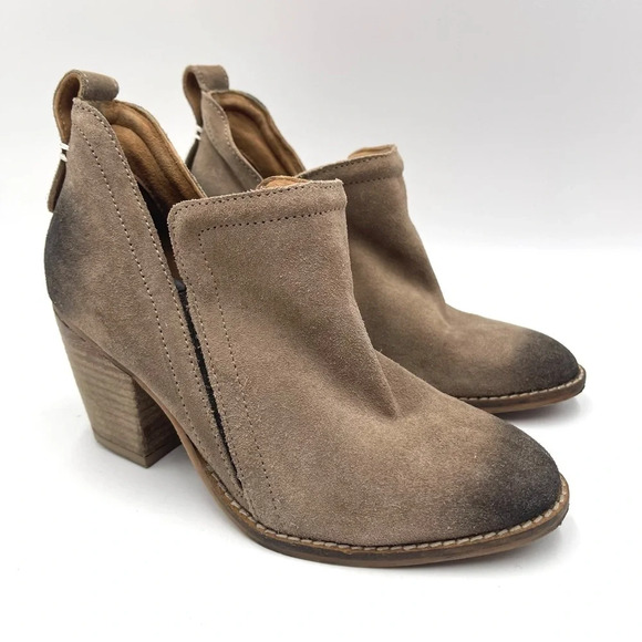 Jeffrey Campbell Rosalee Tan Suede Ankle Heeled Boots Size 6 - Picture 1 of 6
